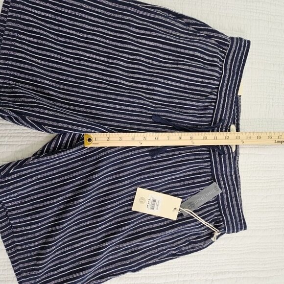 Hudson & Barrow Navy Blue Textured Shorts Men's Large 8" Inseam Drawstring NWT - Picture 7 of 13